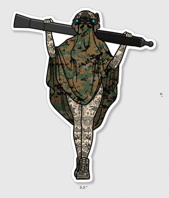 Goons Up Boo 81mm MARPAT Woodland Sticker