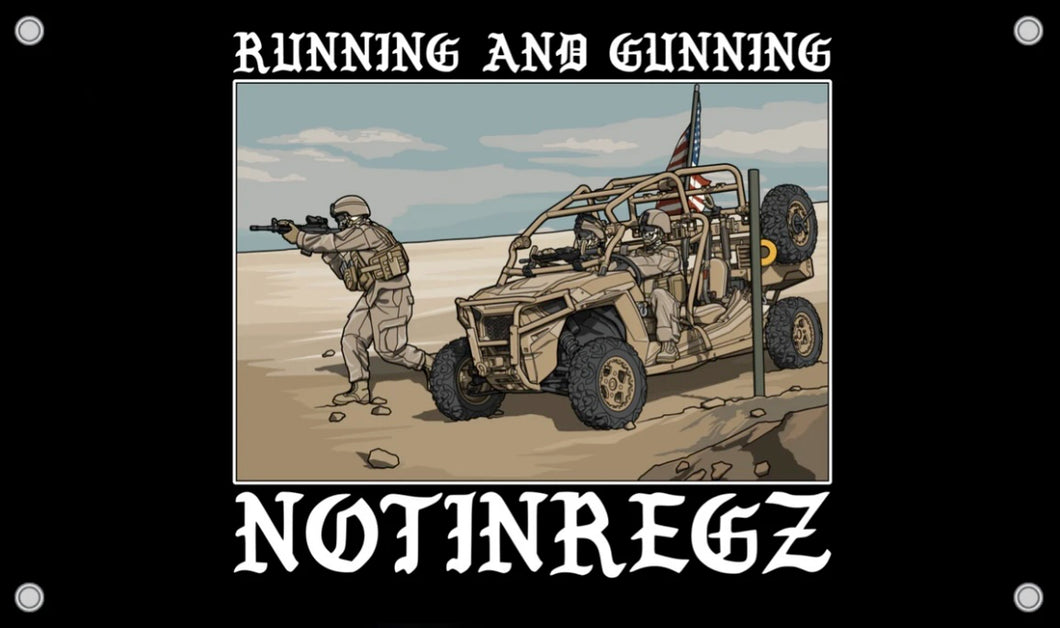 Notinregs Running and Gunning Flag