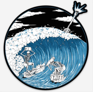 Heavily Suppressed Spade Surfers Sticker