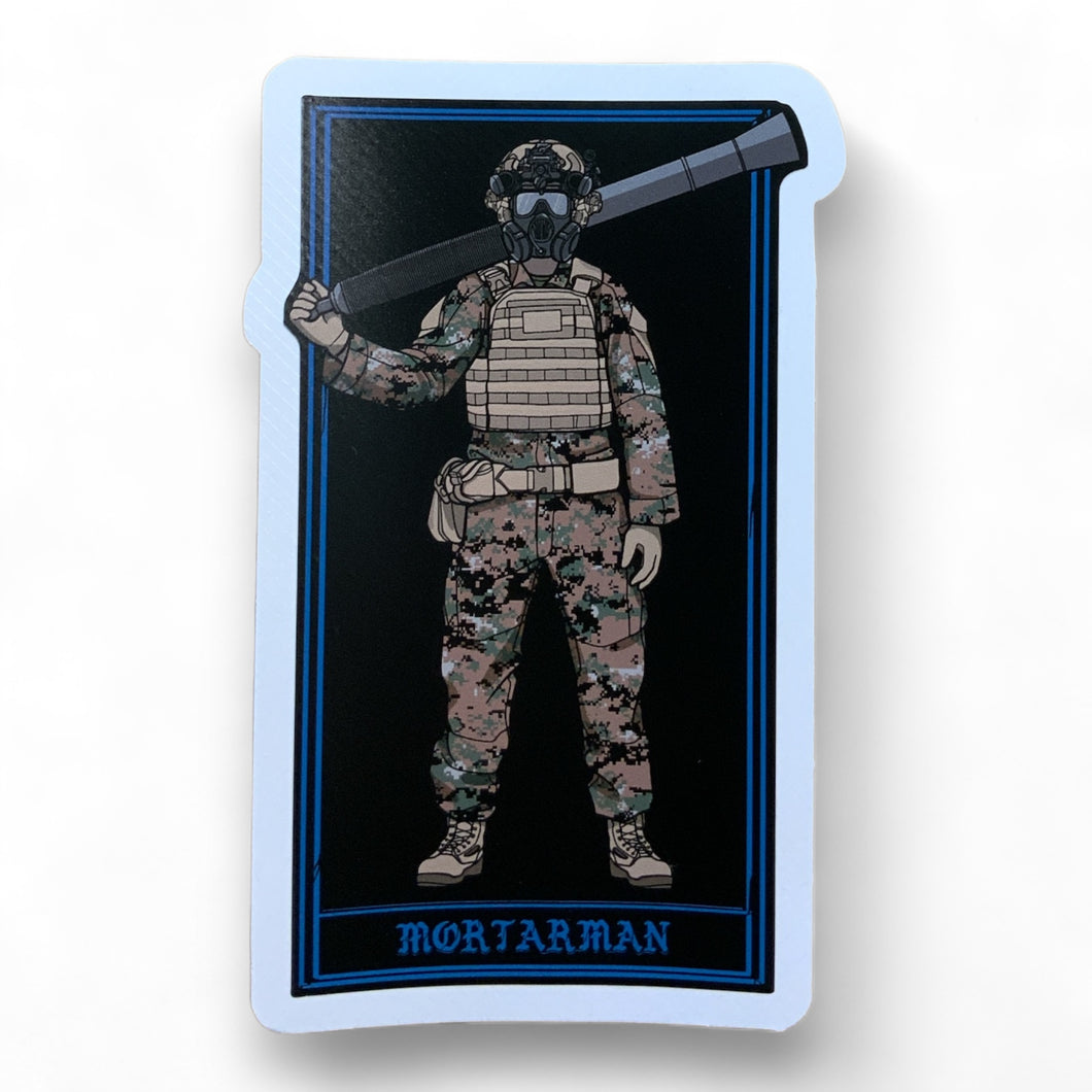 Goons Up Marine Mortarman Woodland 81 Sticker