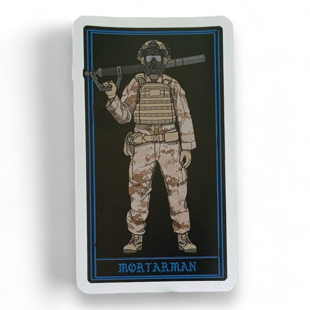 Goons Up Marine Mortarman Desert 60 sticker