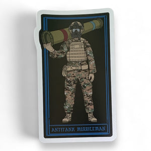 Goons Up Marine Missileman Woodland Sticker