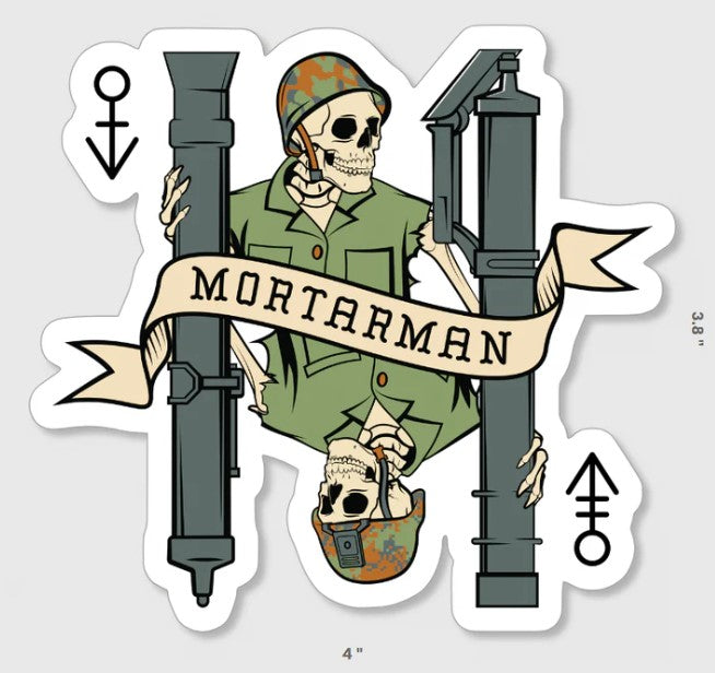 Goons Up Mortarmen Death Card Sticker