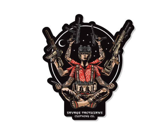 Savage Tacticians One Mind, Any Weapon Sticker