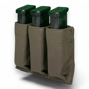 Slick Triple Pistol Mag Pouch With Kydex