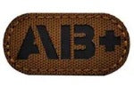 Load image into Gallery viewer, 1&quot;x2&quot; Laser Cut Coyote Brown Positive Blood Type Patch