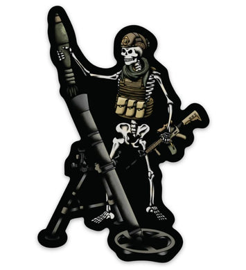 Mission Essential Gear Mortars Skeleton Sticker