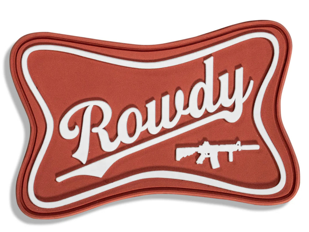 Combat Iron Apparel Rowdy Beer Logo PVC Patch